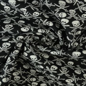 Katoen - Tiny Skulls Black