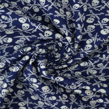 Katoen - Tiny Skulls Navy