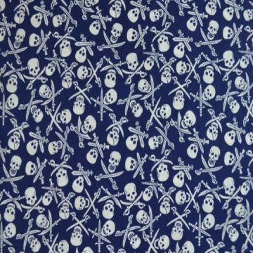 Katoen - Tiny Skulls Navy