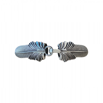 Vest-/Noorse Sluiting - Silver Feathers
