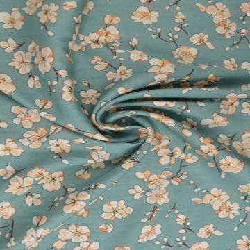Asian Blossom on Vintage Blue