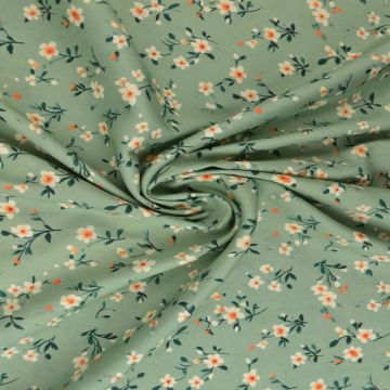 Lovely Flower on Vintage Green