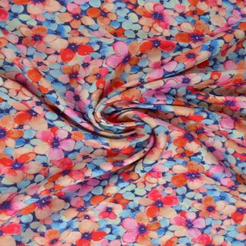 Spring Flowerfield - pink/orange/blue