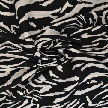 Viscose - Tiger Stripes on Black