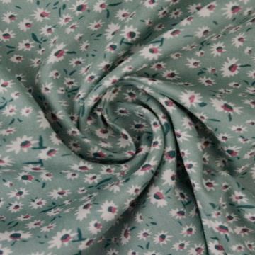 Viscose - Sweet Sweet Flower on Vintage Green
