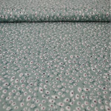 Viscose - Sweet Sweet Flower on Vintage Green