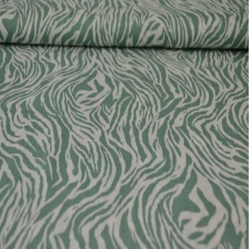 Viscose - Soft Mint Animal on Off White