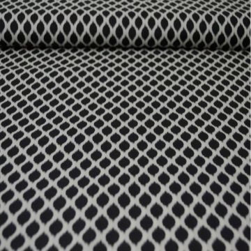Viscose - Vintage Honeycomb Off White/Black