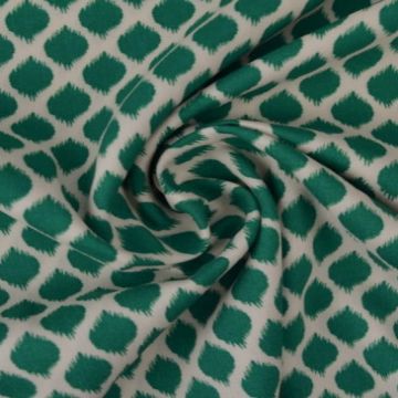 Viscose - Vintage Honeycomb Off White/Green