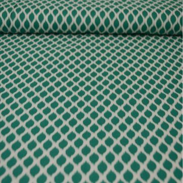 Viscose - Vintage Honeycomb Off White/Green