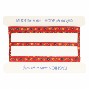 Band Wall Flowers Red - 12mm