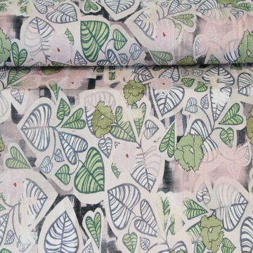 Viscose Tricot - Colored Leaves