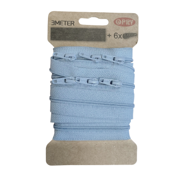 Opry Spiraal Rits 3m - Light Grey