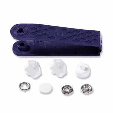Prym - Naaivrijdrukknoop Jersey Glad Wit - 12mm