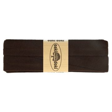 Oaki Doki Tricot Biaisband - Donker Bruin 501