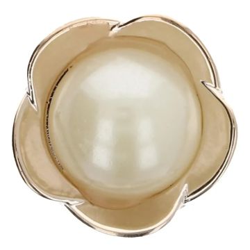 Knoop - parel in bloem rosé - 17.5mm
