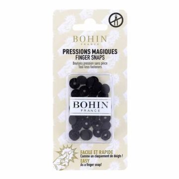 Bohin Magische drukknoop - 9mm - Black