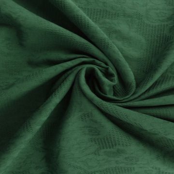Cotton - Jacquard Roses - Dark Green - 32