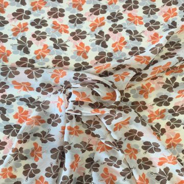 Chiffon - Hawai Flowers Orange