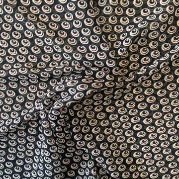 Chiffon - Circles on Black