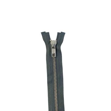 YKK Metalen Rits - Dubbel Deelbaar - Dark Grey/Silver - 85cm 