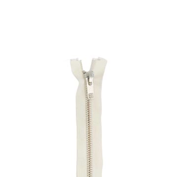 YKK Metalen Rits - Dubbel Deelbaar - 841 - Ecru/Silver - 85cm