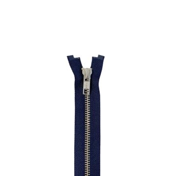 YKK Metalen Rits - Dubbel Deelbaar - 560 - Dark Blue/Silver - 85cm