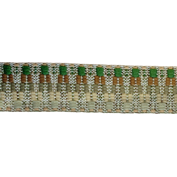 Luxe Tassenband 38mm - Ibiza Zigzag - Forest Green
