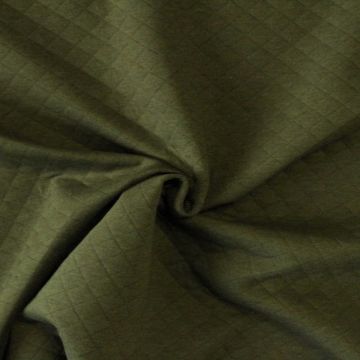 Jacquard Jersey - Ruit - Mosgroen