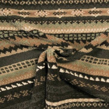 Teddy Borg - Green/Brown/Caramel Graphic Stripes