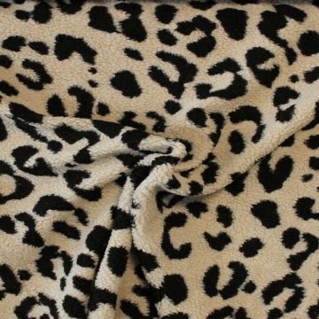 Teddy Borg - Beige/Black Animal Print