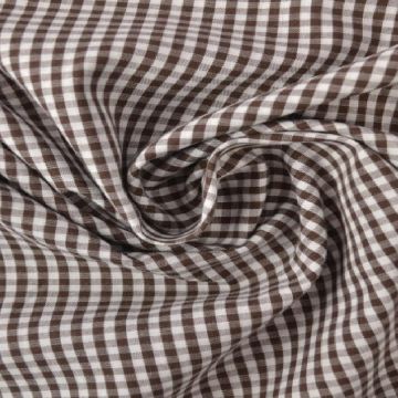 Katoen - Boerenruit Klein 2.5mm - Bruin