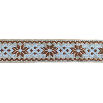 Luxe Tassenband - Snowflake - Caramel/Beige/White
