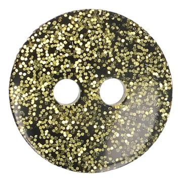 Knoop Milward - 2-gaats glitter goud 14mm - 8 stuks