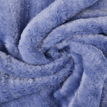 Faux Fur Stripes - Vintage Blue