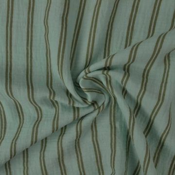 Hydrofiel - Green Stripes on Vintage Green