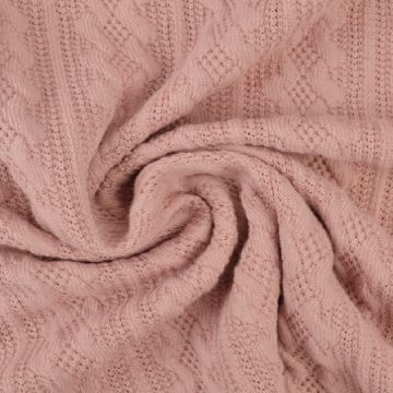 Knitted Cable Jersey -  Vintage Roze - 37