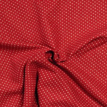 Jacquard Gobelin - White Dots on Red