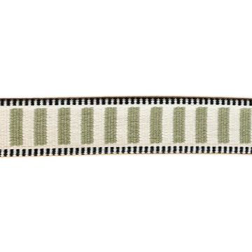 Luxe Tassenband - Stripes - Champagne/ Vintage Green