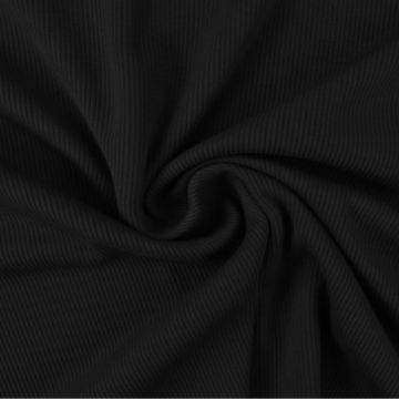 Rib Jersey - Night Black