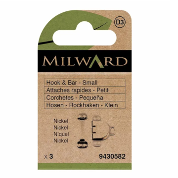 Milward - Broek- en rokhaken maat S - Nikkel