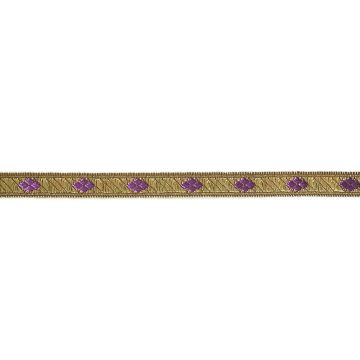 Sinterklaasband - Smal Paars/Goud - 10mm