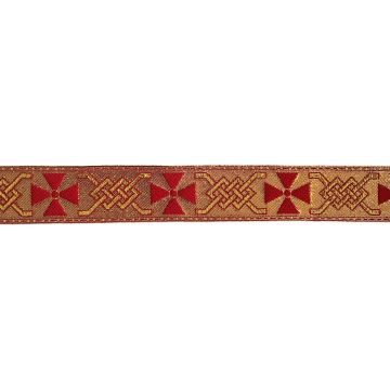 Sinterklaasband - Special Bordeaux/Goud - 35mm