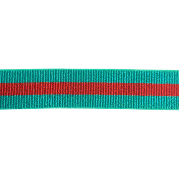 Elastiek Striped Sparkle - Red/Green - 40 mm