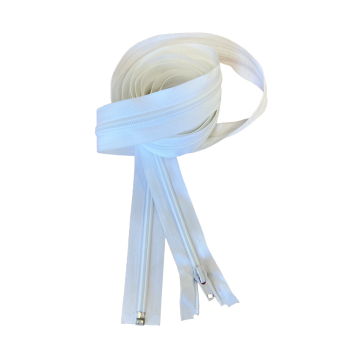 Deelbare Nylon Ritsen - 240 cm - Wit